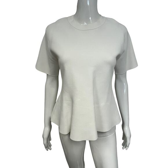 PROENZA SCHOULER Cream Gathered Back Accent Blouse Top Size S - Picture 1 of 4